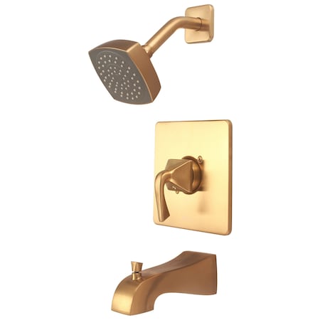 Pioneer Industries Single Handle Tub and Shower Trim Set in PVD Brushed Gold T-4PR110-BG